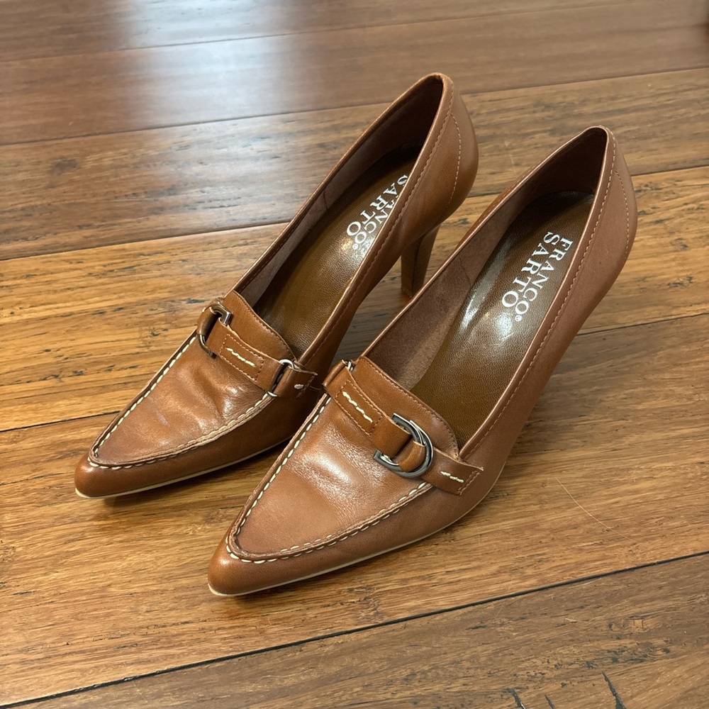 Franco Sarto Tan Leather Heels